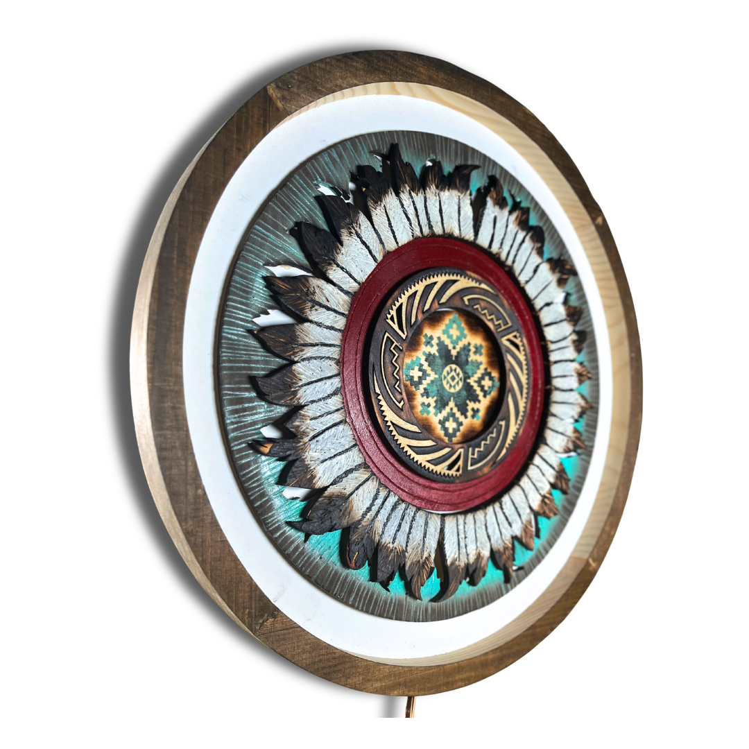 Rustic Feather Wheel