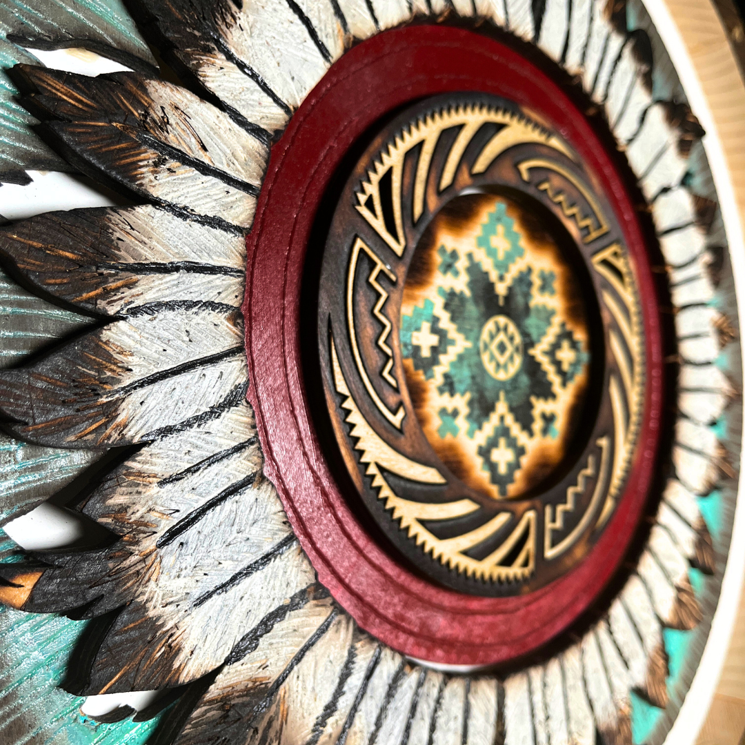 Rustic Feather Wheel