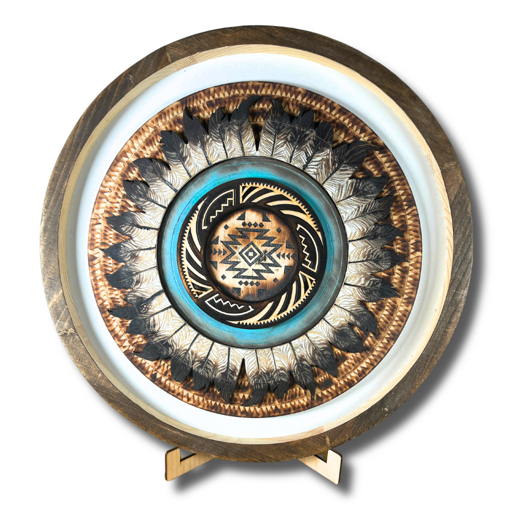 Rustic Feather Wheel II