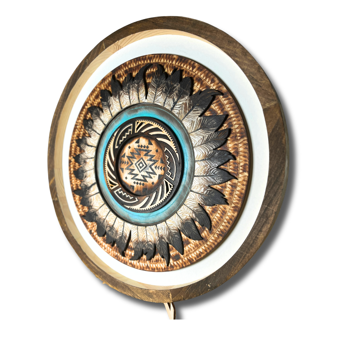 Rustic Feather Wheel II