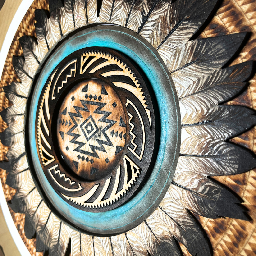 Rustic Feather Wheel II