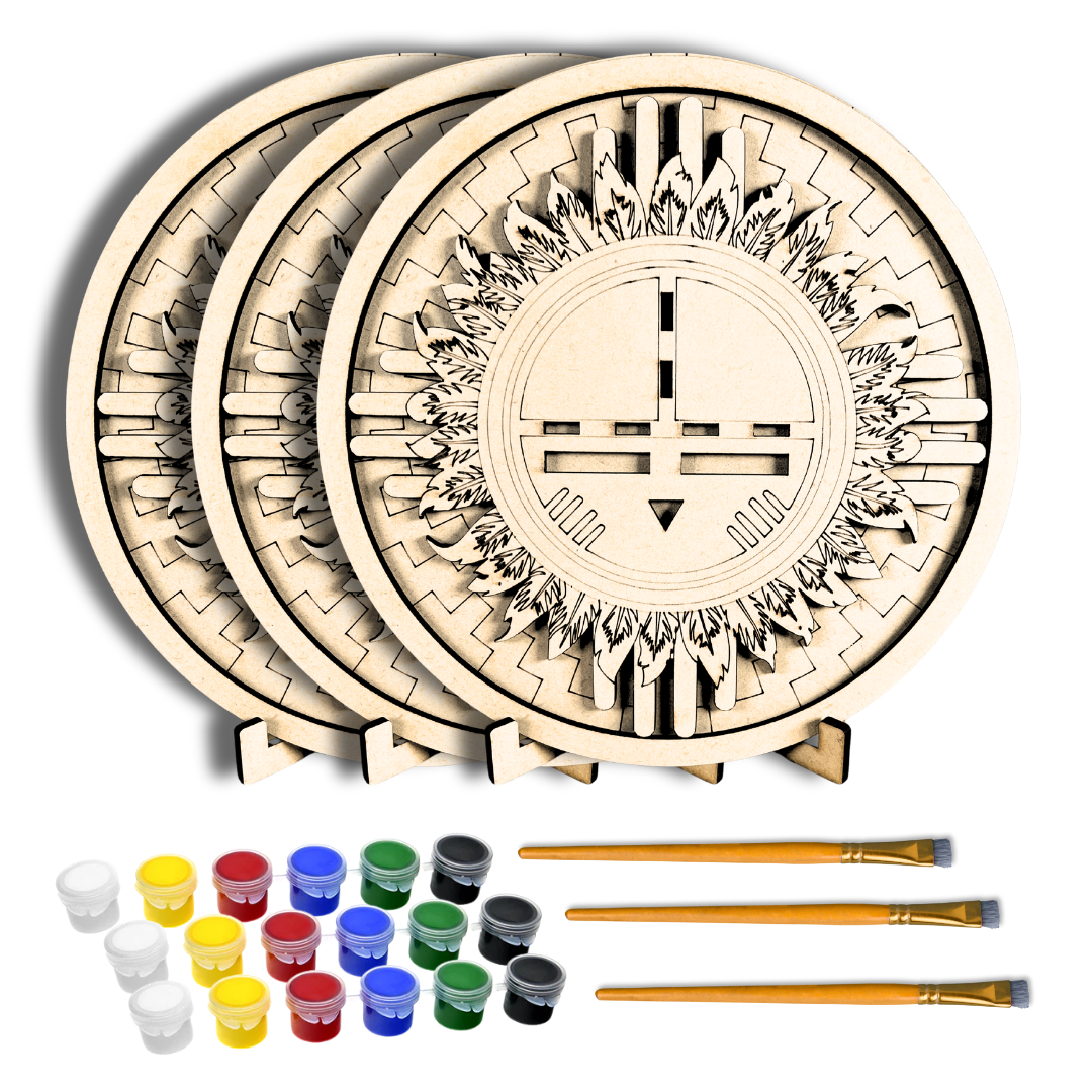 3 Pack DIY Paint-Your-Own Wooden Kachina
