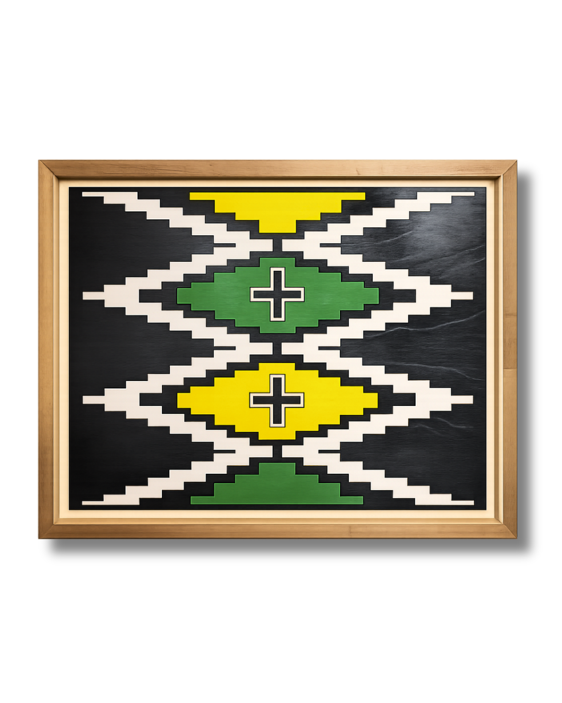 "Eye Dazzler" 19th-century inspired Germantown Wooden Navajo Rug Decor