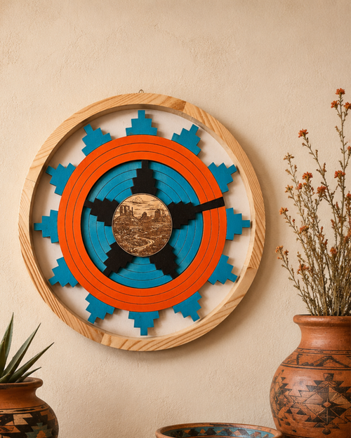 Retro Navajo Ceremonial Basket wall decor