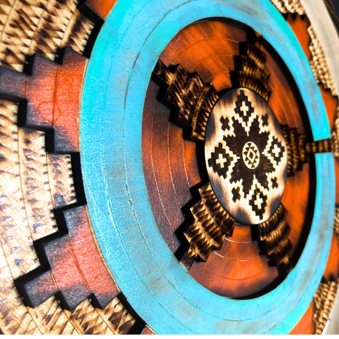 Retro Navajo Ceremonial Basket wall decor