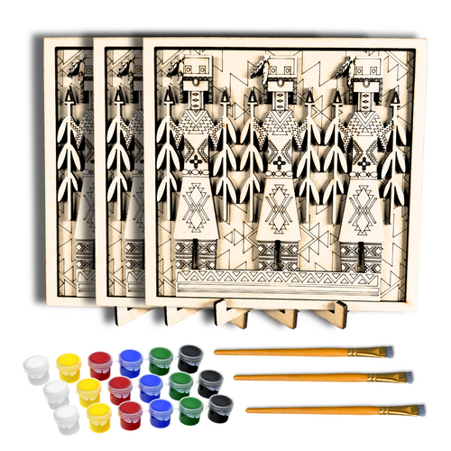 3 Pack DIY Paint-Your-Own Wooden Yéii Bicheii
