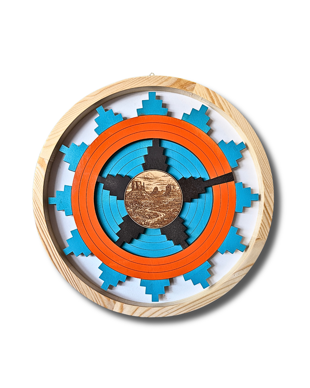 Retro Navajo Ceremonial Basket wall decor