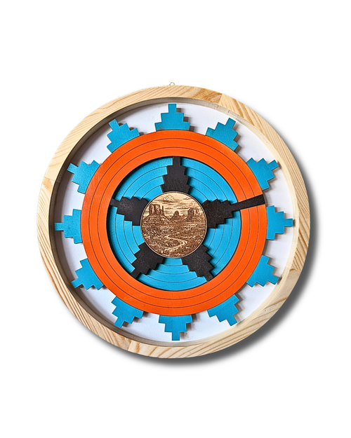 Retro Navajo Ceremonial Basket wall decor